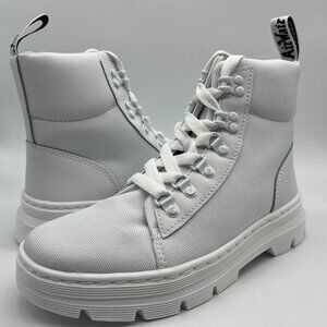 Dr. Martens Women's Combs Combat Boots White Size 7